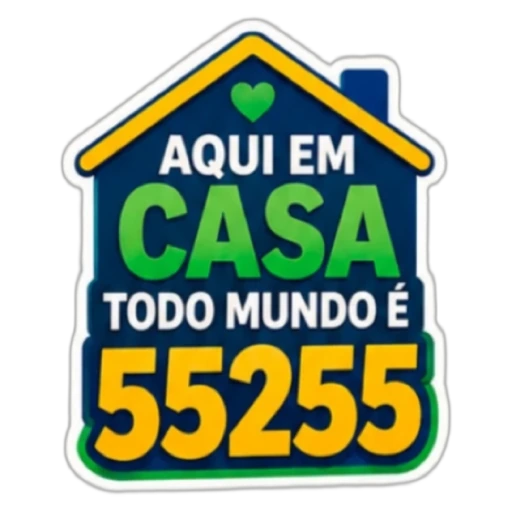 Figurinha do Dr. Lucas 55255: Aqui em casa todo mundo é 55255