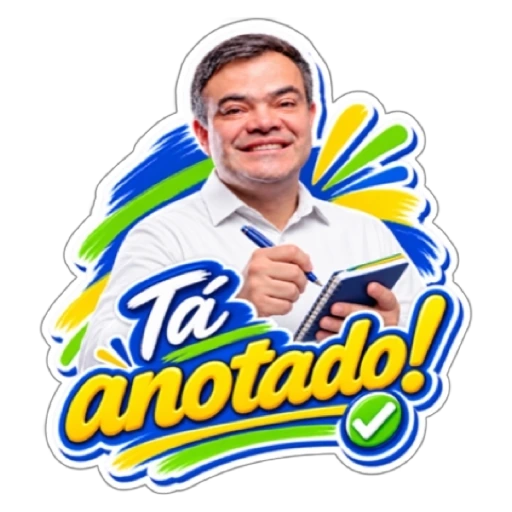 Figurinha do Dr. Lucas 55255: Tá anotado!